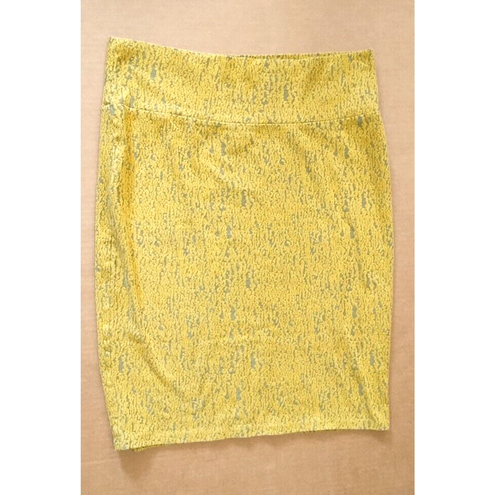 Lularoe skirt Size XL Cassie pencil stretch knee length Yellow